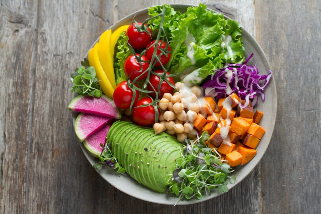 bowl of healthy vegetable salads