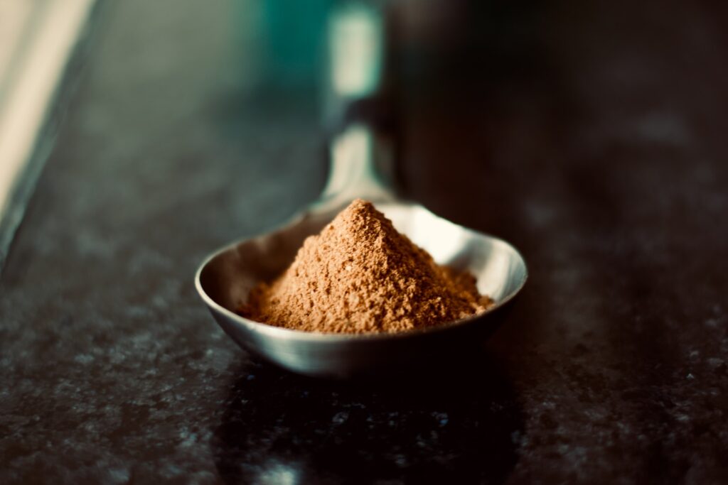 brown protein powder
