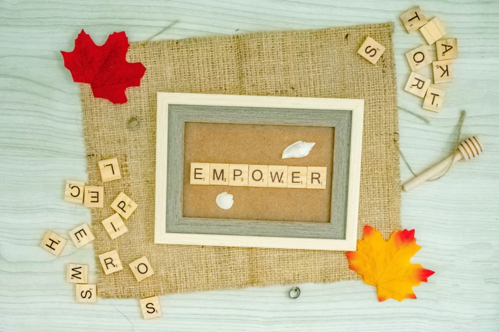 sign showing the word empower